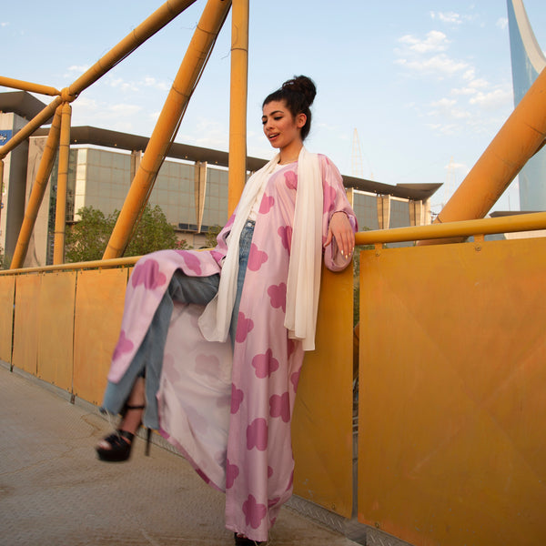 Cloudy Purple Abaya